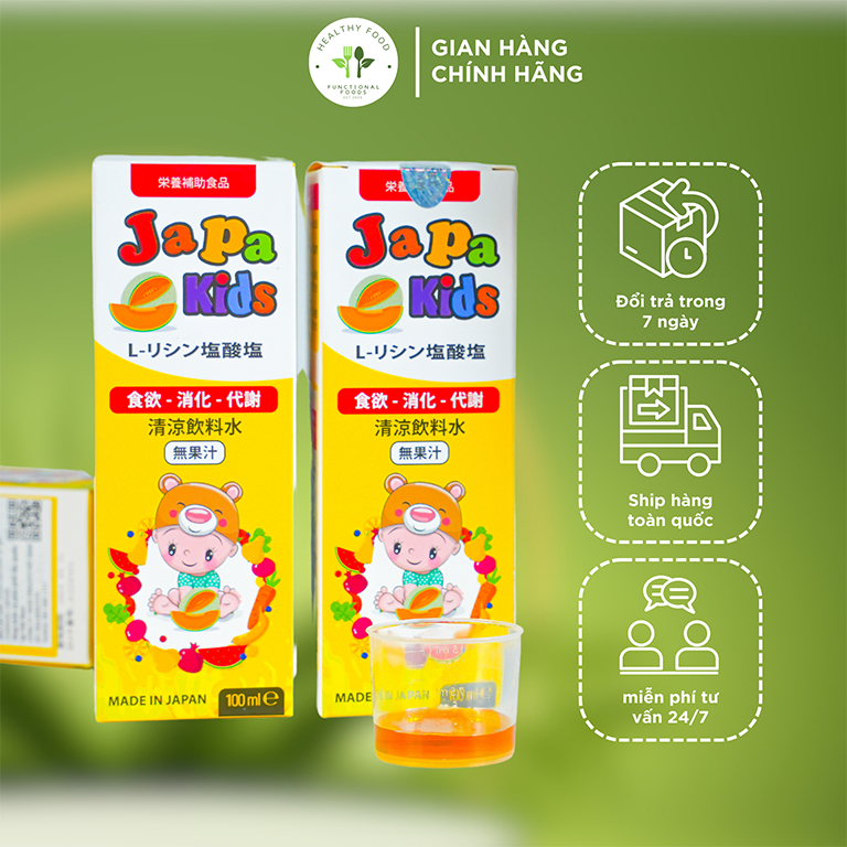 Siro japa Kids Chính Hãng MUA 3 Japa Kids TẶNG 1 Japa Milk Kích Thích Ăn Ngon, Tăng Chiều Cao Cho Bé