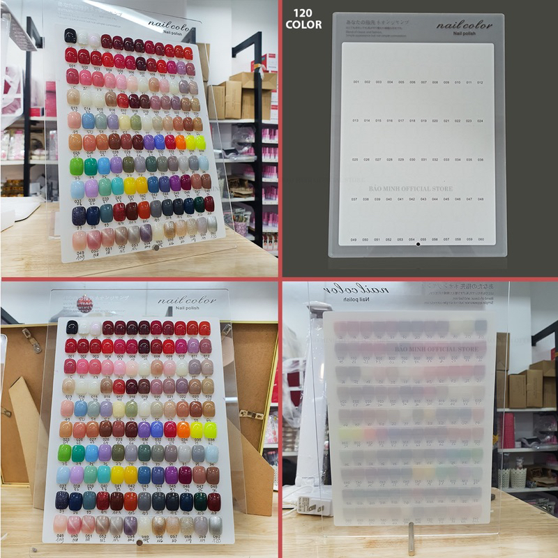 Bảng trưng bày móng nails mẫu - Khung trưng bày móng mẫu mica - Bảng bày móng nails - Bảng mica 6,12,16,24,60,120 ô