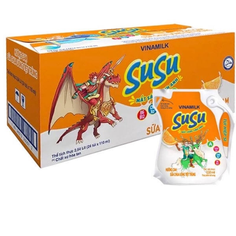 Thùng 24 túi sữa SUSU (110ml/túi)