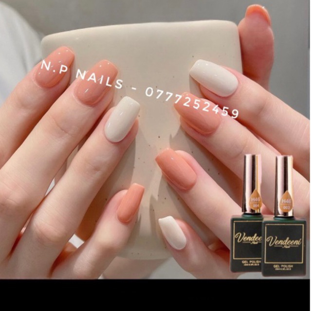 Sơn gel màu hồng cam sữa chính hãng siêu mướt bao test chất sơn Led/UV N.P Nails
