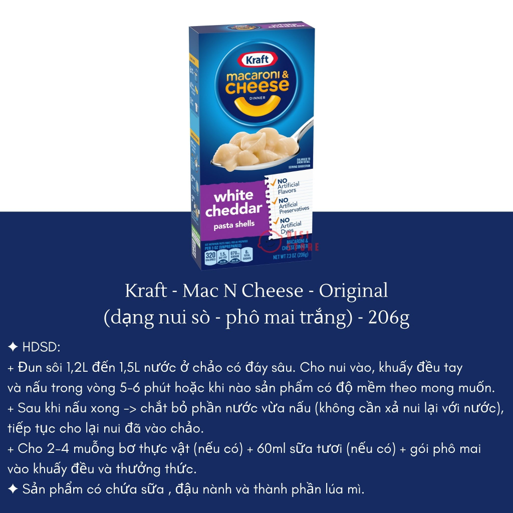 Nui Phô Mai Velveeta / Kraft / Cheetos Mac and Cheese Mỹ  - DISI
