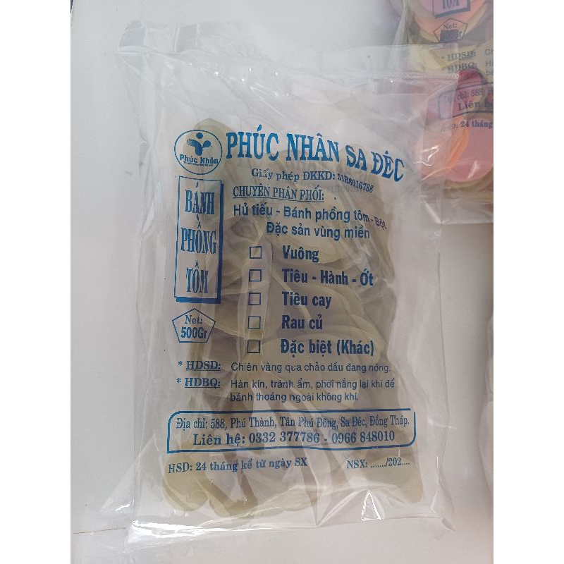 0,5KG ♻️ BÁNH PHỒNG TÔM CHUẨN LÁ DỨA CAO CẤP/ chay và mặn
