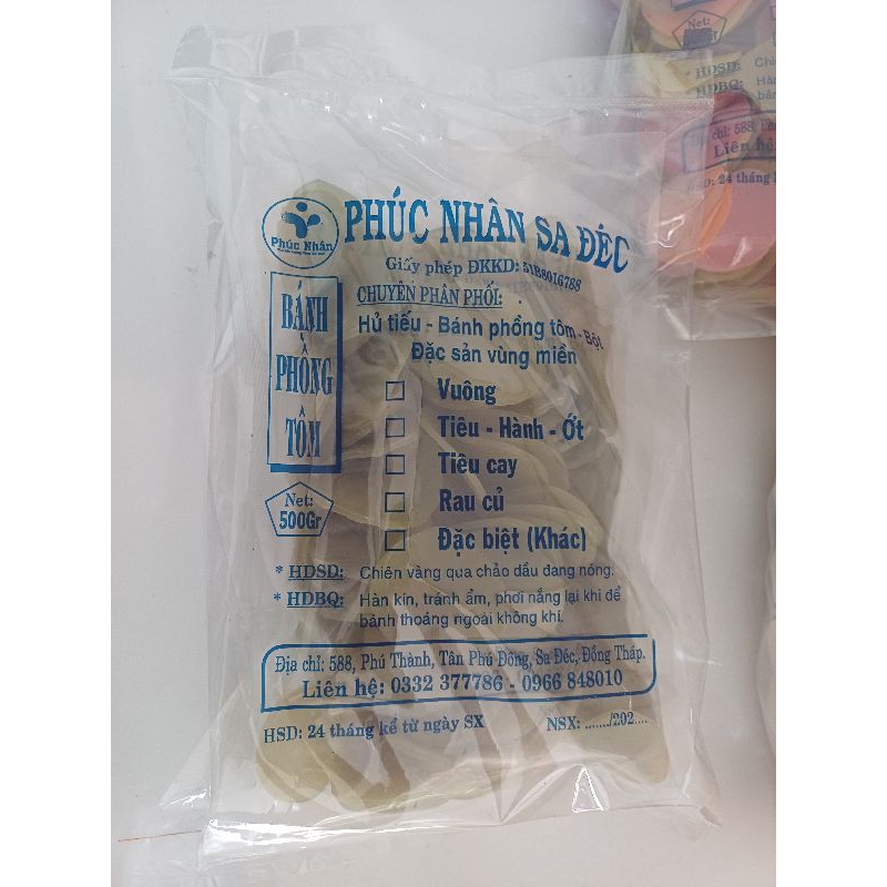 0,5KG ♻️ BÁNH PHỒNG TÔM CHUẨN LÁ DỨA CAO CẤP/ chay và mặn