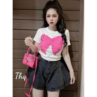Áo thun nữ tay ngắn kiểu mới xinh xắn