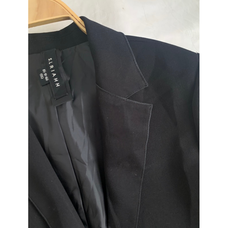 Áo khoác blazer M364 dáng dài có độn vai form suông chất vải dày dặn 2 lớp 2hand Hàn si tuyển ảnh thật