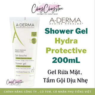 [TEM CTY] ADERMA Shower Gel Hydra Protective 200mL - Gel A-Derma rửa mặt, tắm gội dịu nhẹ