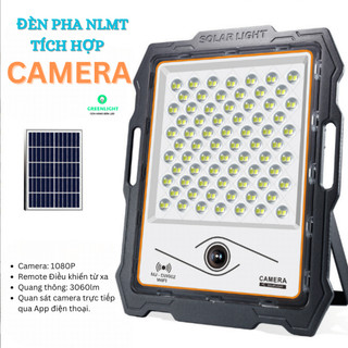 Đèn LED Pha Năng Lượng Mặt Trời tích hợp Camera giám sát trực tiếp qua app ĐT, hàng chất lượng
