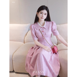 Váy đi tiệc dáng dài, váy xếp li dáng dài sang trọng váy mùa thu váy dạ - Blossom dress - V516 - Pansy