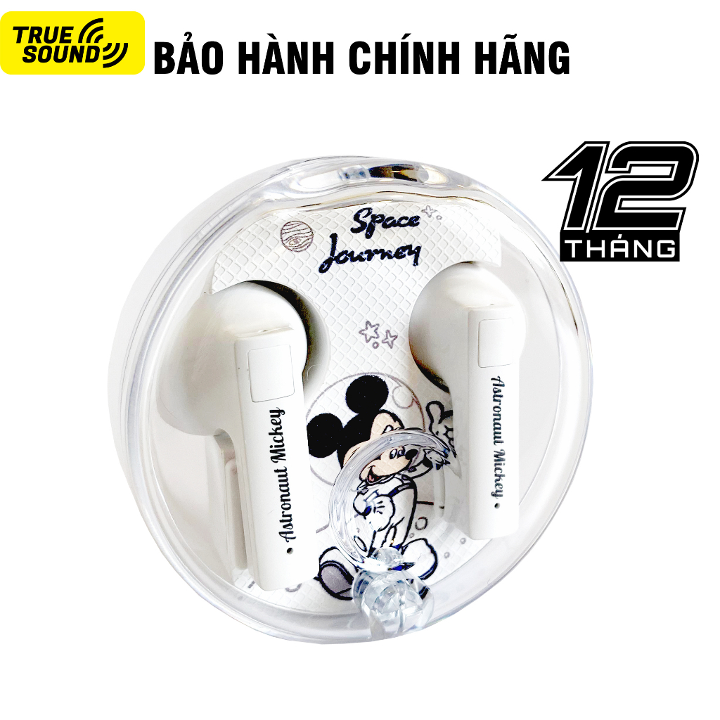Tai nghe Bluetooth DISNEY TWS LK11 5.3V. Thiết kế ngộ nghĩnh; Kích hoạt HD call khi nhận cuộc gọi. Chuẩn chống nước IPX4