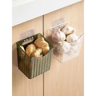 Hộp đựng hành tỏi treo tường 2 Màu Trong Suốt có lỗ thoáng khí tránh ẩm đa năng 10x8x11.5cm 🌸free ship🌸