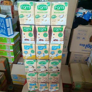 Thùng sữa fami sô cô la , phô mai, cà phê , đường đen, đậu đỏ , sữa dừa 36 hộp x 200ml (có mix vị )( shop mẹ và bé THM )