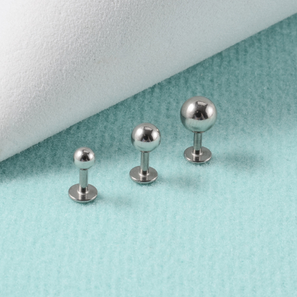 Khuyên tai nụ tròn sáng bóng. Khuyên tròn titan không đen không gỉ. Bông tai nam nữ tròn | Dandy