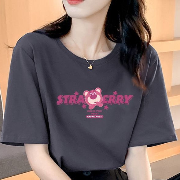 áo thun nữ YUSTUDIO 3158, áo phông nữ chất cotton khô mẫu STRABERRY