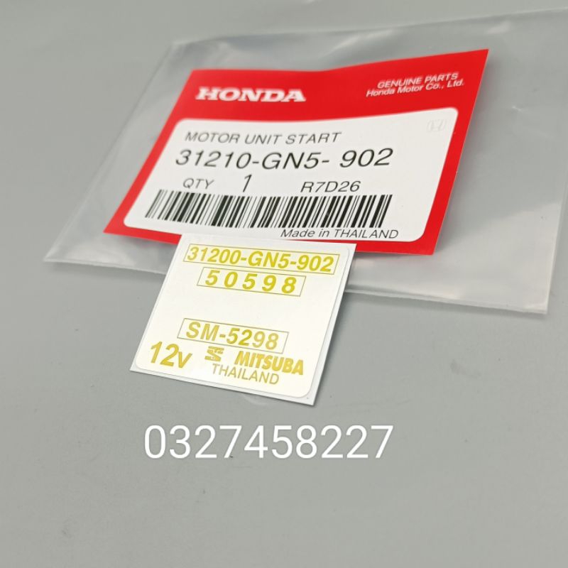 Tem dán củ motor đề khởi động xe DREAM thái zin Honda