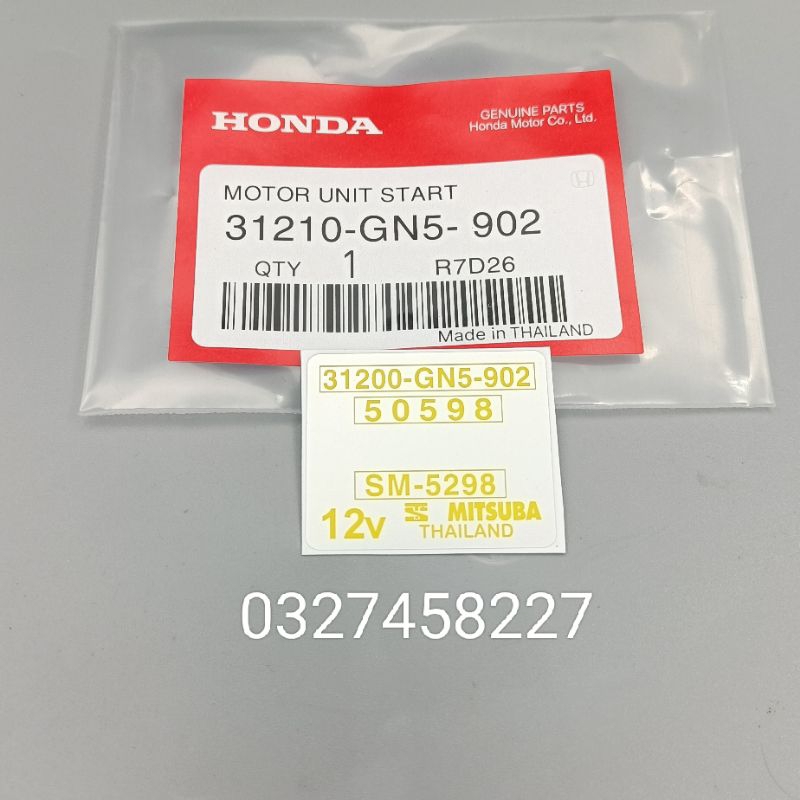 Tem dán củ motor đề khởi động xe DREAM thái zin Honda