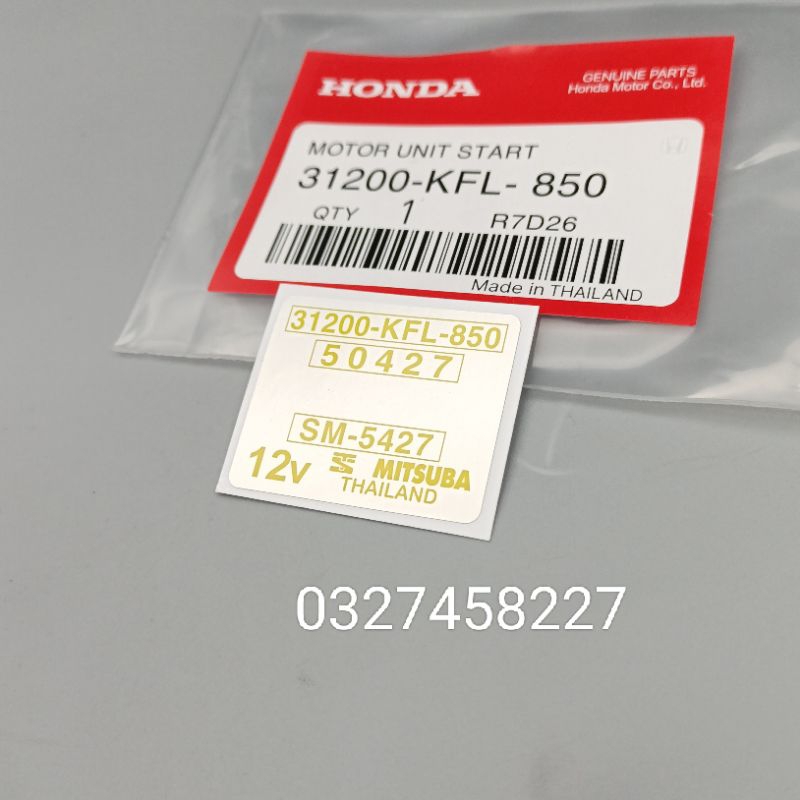 Tem dán củ motor đề khởi động xe WAVE thái 110 zin Honda