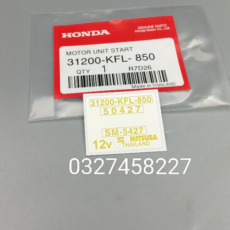 Tem dán củ motor đề khởi động xe WAVE thái 110 zin Honda