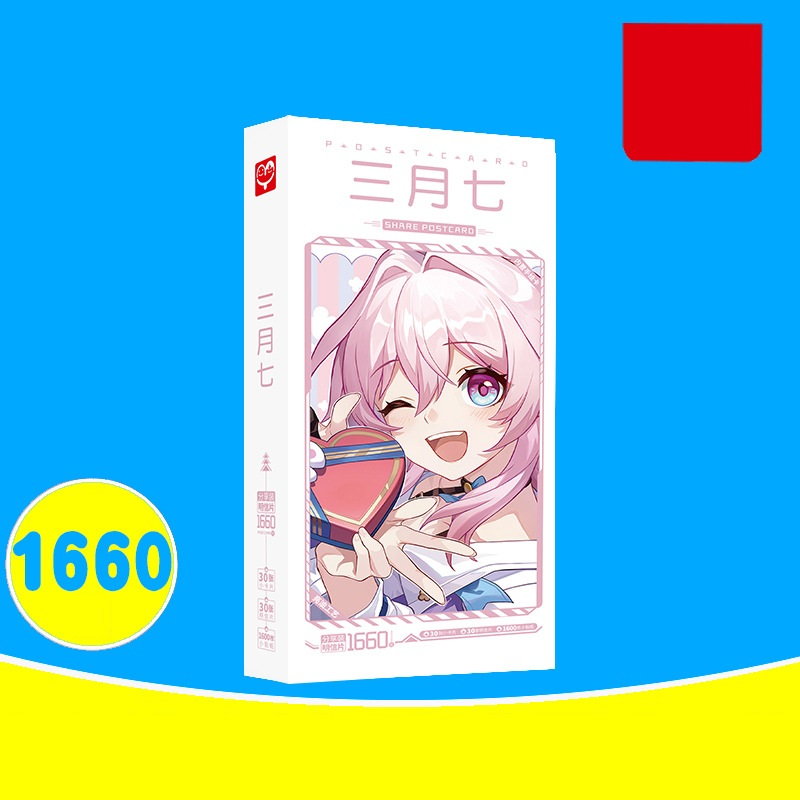 Hộp ảnh Postcard Honkai Star Rail 1660 cái Có Sticker LOMO bưu thiếp nhiều mẫu Bailu Clara Seele Kafka Blade Fu Xuan...
