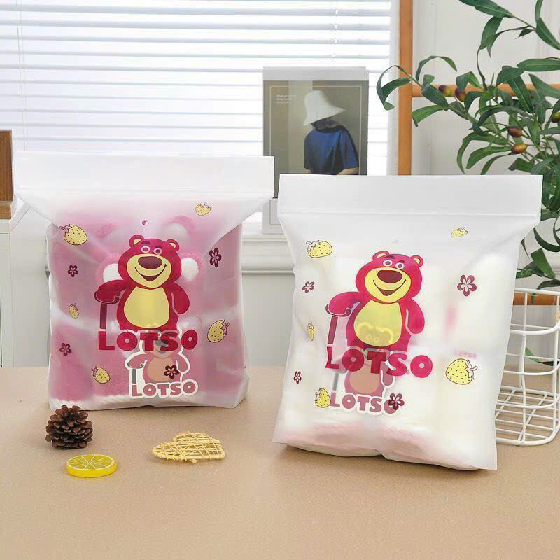 Set 2 khăn tắm khăn mặt gấu béo hồng Losto cute dễ thương