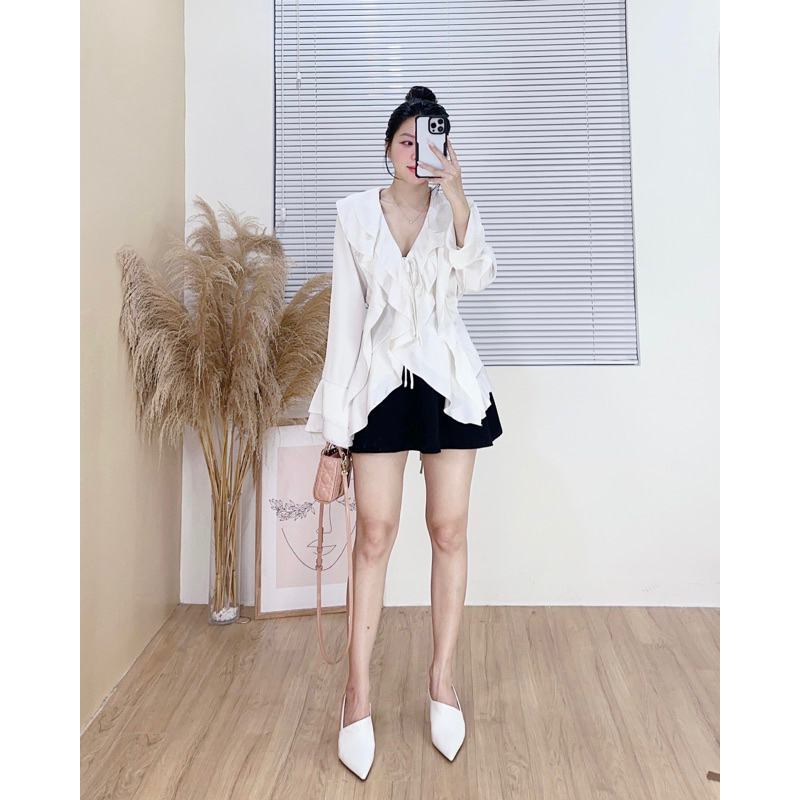 0201 chân váy ngắn dáng xoè lót quần