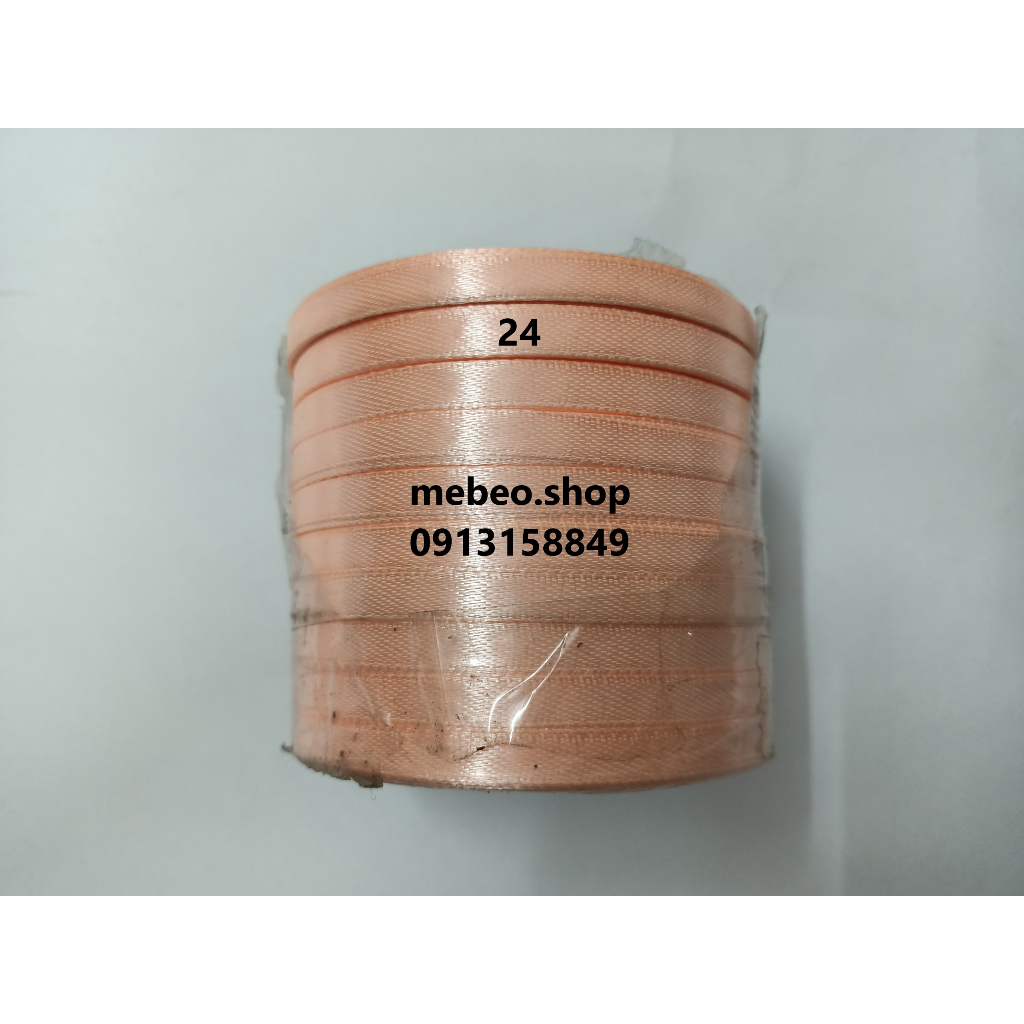 Ruy băng lụa satin 0.6cm - 25 Yards/Cuộn