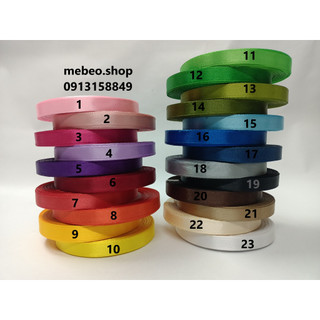 Ruy băng lụa satin 1cm - Cuộn 25 Yards/Cuộn