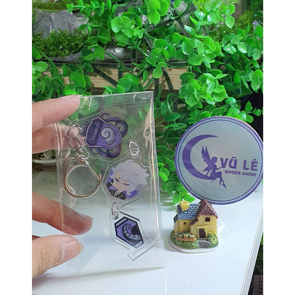 Phụ kiện Twisted Wonderland chính hãng Nhật Bản, Goods anime: móc khóa, Acrylic standee, túi nhựa Disney Japan