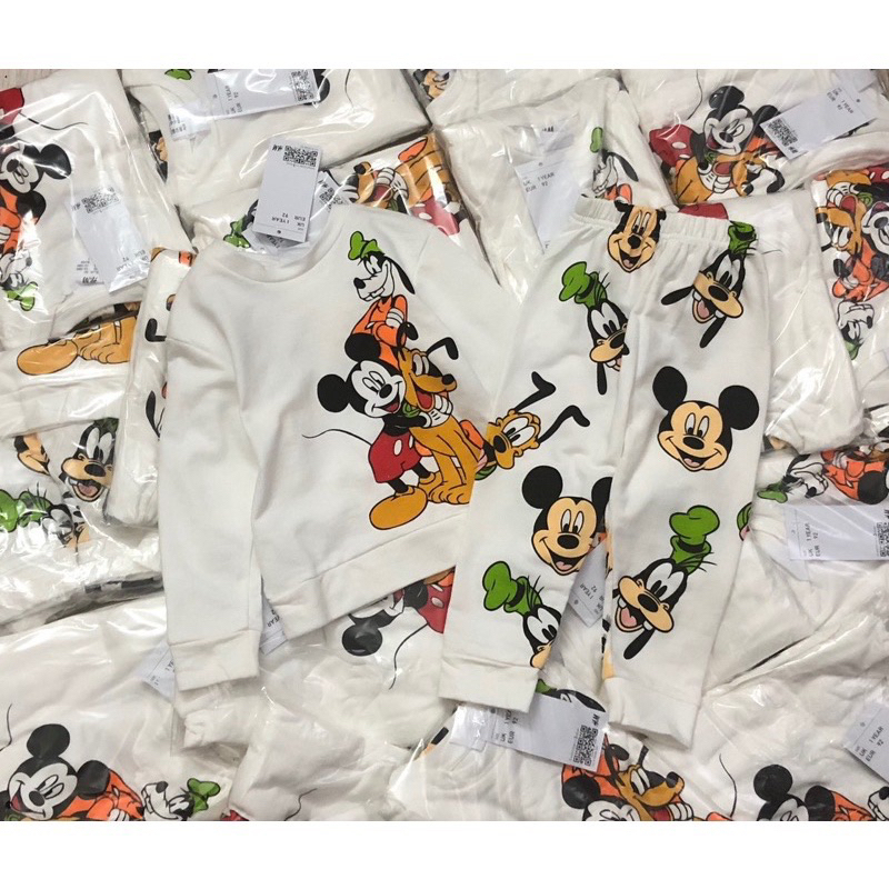 Bộ cotton da cá HM cho bé