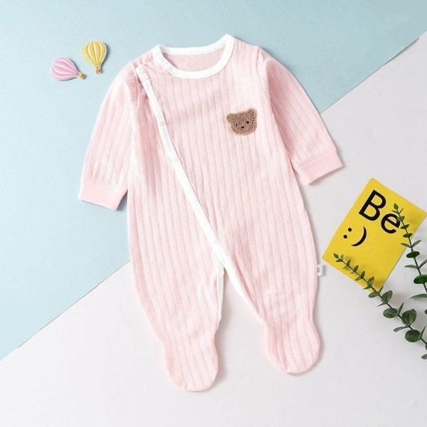Body Dài Tay Liền Tất Bé Trai Bé Gái, Bodysuit Cho Bé, Bộ Đồ Liền Thân cúc chéo chất cotton  cho trẻ từ 3-12kg