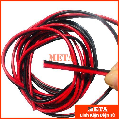 3 Mét dây điện đôi 0.3mm, 0.5mm màu đỏ/đen