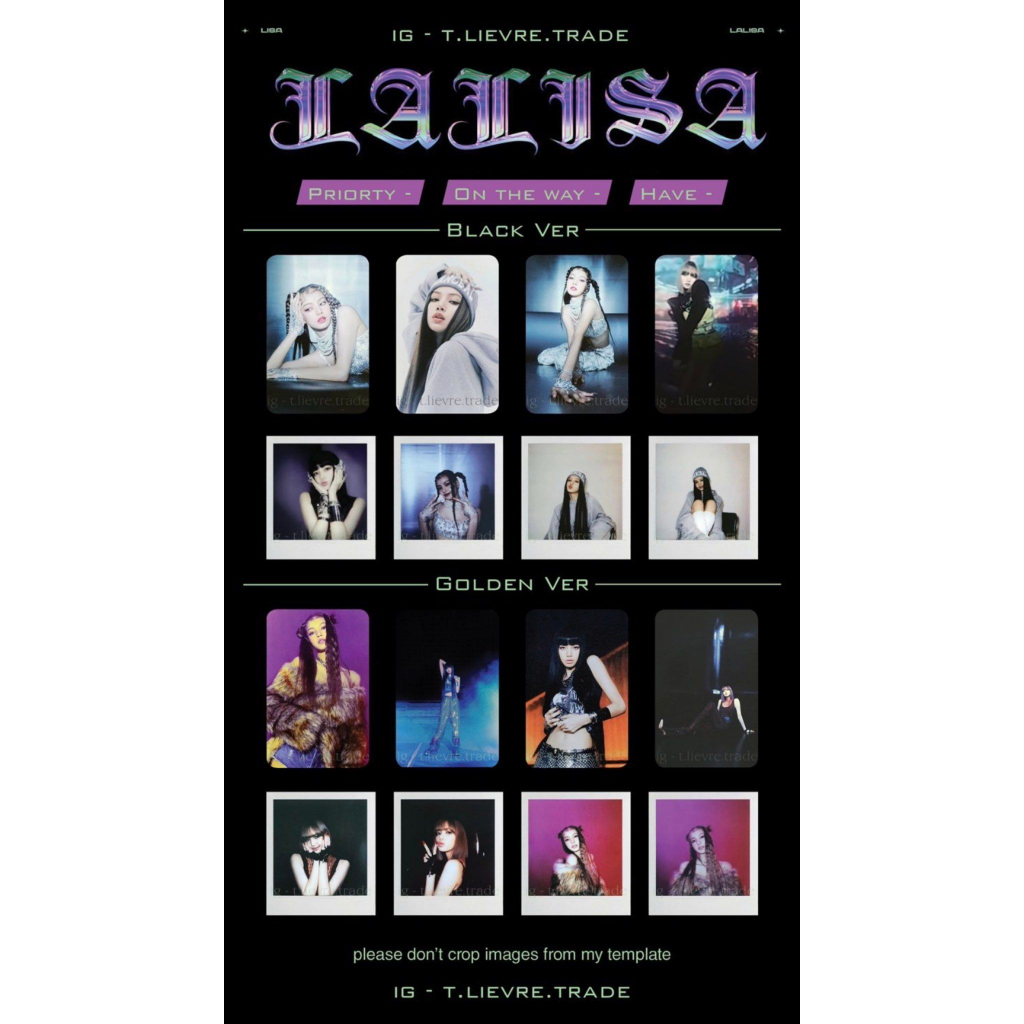 Card Off Lisa Blackpink  Lalisa album