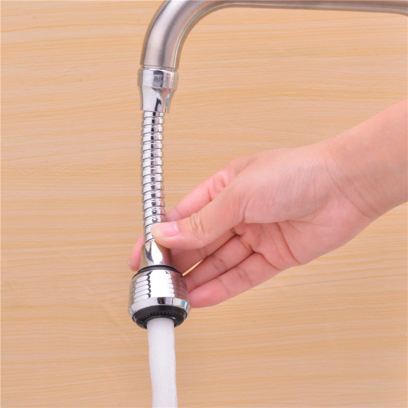 Vòi Tăng Áp, Vòi Nối Tăng Áp Lực Nước Cho Bồn Rửa Chén 3 Chế Độ Dạng CỔ DÀI Xoay 360 Độ VilaHome