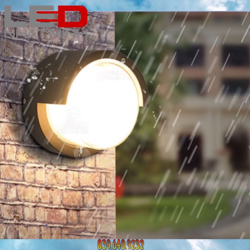 Đèn treo tường, đèn gắn tường ngoài trời trang trí hình tròn- vuông