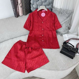Bộ Pijama Cao Cấp Chất Lụa Gấm Lụa Mango (ẢNH THẬT)