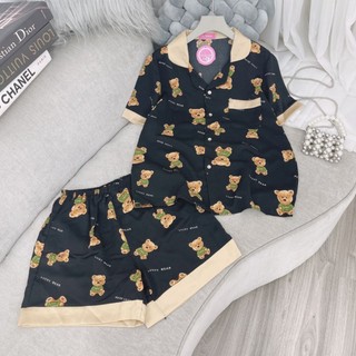 Bộ Pijama Cao Cấp Chất Lụa Gấm Lụa Mango (ẢNH THẬT)