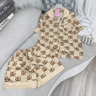 Bộ Pijama Cao Cấp Chất Lụa Gấm Lụa Mango (ẢNH THẬT)