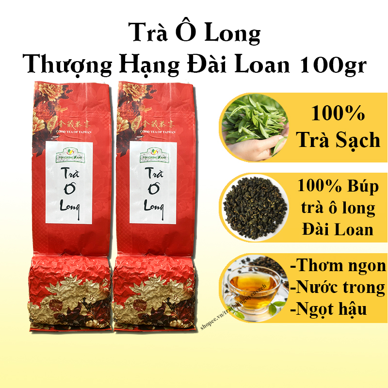 Trà Ô Long Thượng Hạng Đài Loan 100gr - Trà Búp Ô Long Đài Loan Thơm Ngon, Ngọt Hậu