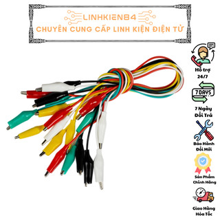 Bộ 10 dây đầu kẹp cá sấu 50cm