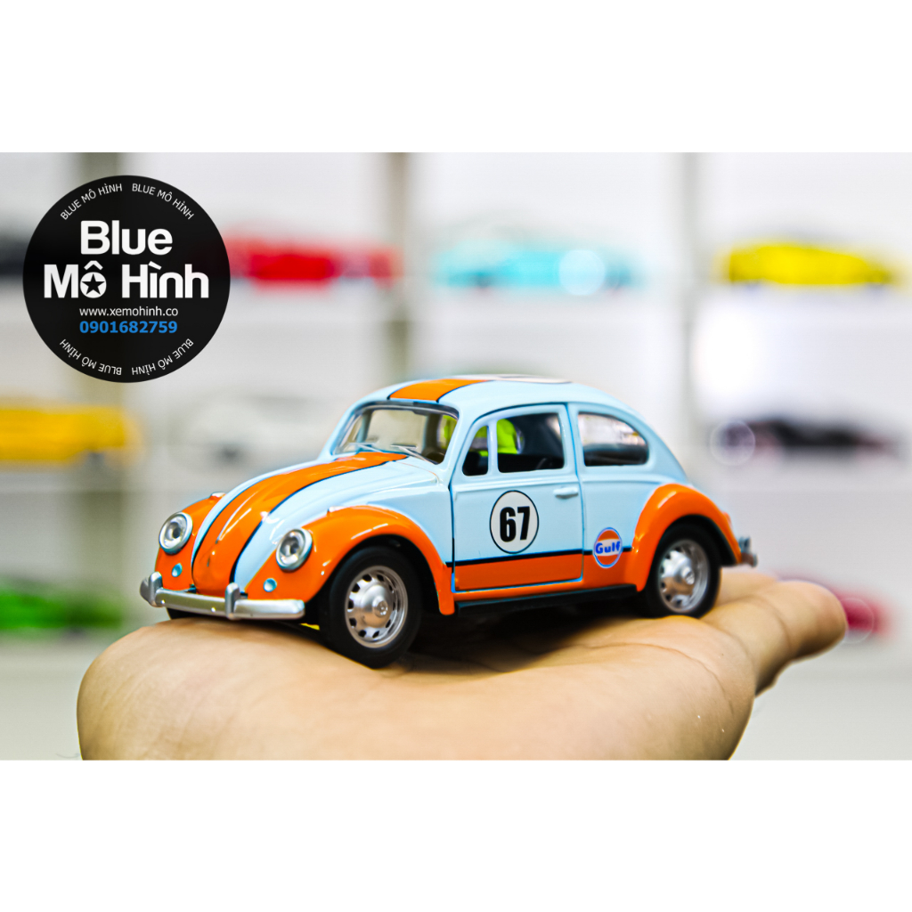 Mô hình xe Volkswagen Beetle Classic 1:36 Gulf bằng kim loại