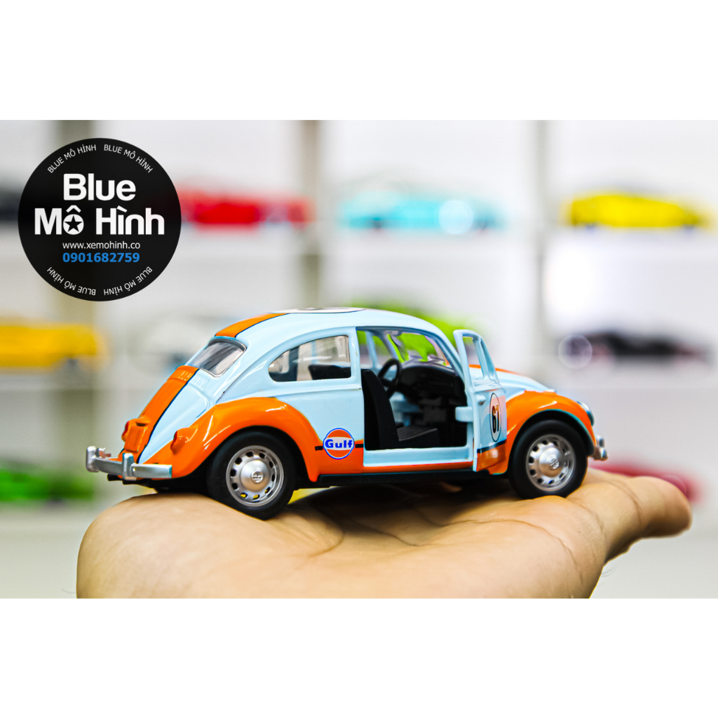 Mô hình xe Volkswagen Beetle Classic 1:36 Gulf bằng kim loại