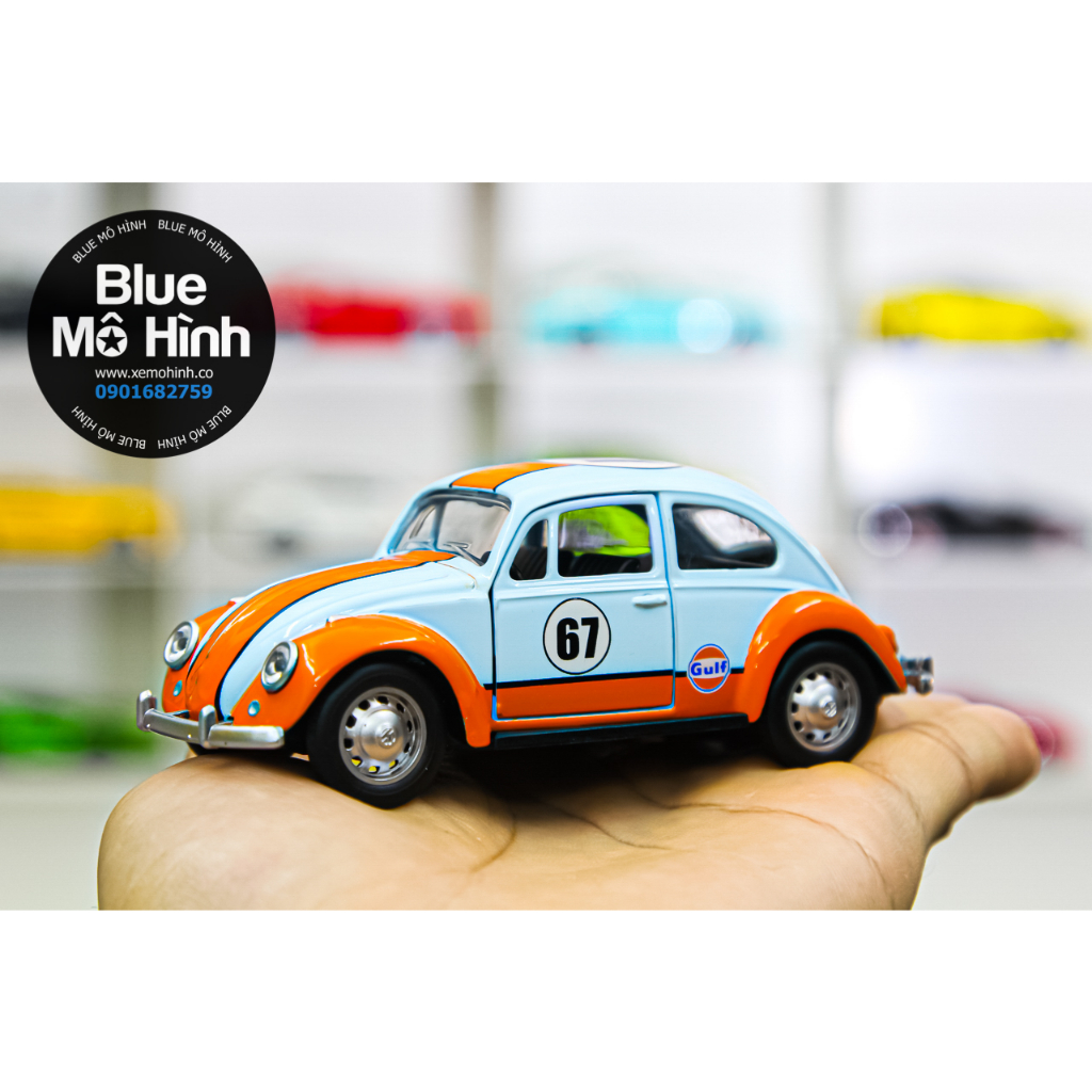 Mô hình xe Volkswagen Beetle Classic 1:36 Gulf bằng kim loại