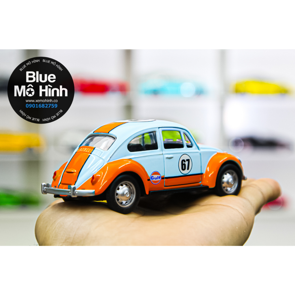 Mô hình xe Volkswagen Beetle Classic 1:36 Gulf bằng kim loại