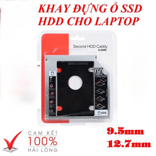 Khay gắn ổ cứng ssd 9.5mm 12.7mm cho laptop - caddy bay mỏng