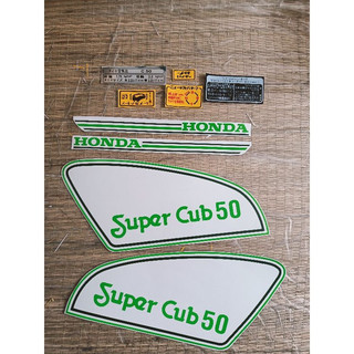 Trọn bộ tem Cub 81 50 đời đầu màu xanh hàng nhập Thái Lan chất lượng cao dành trang trí riêng cho dòng xe này