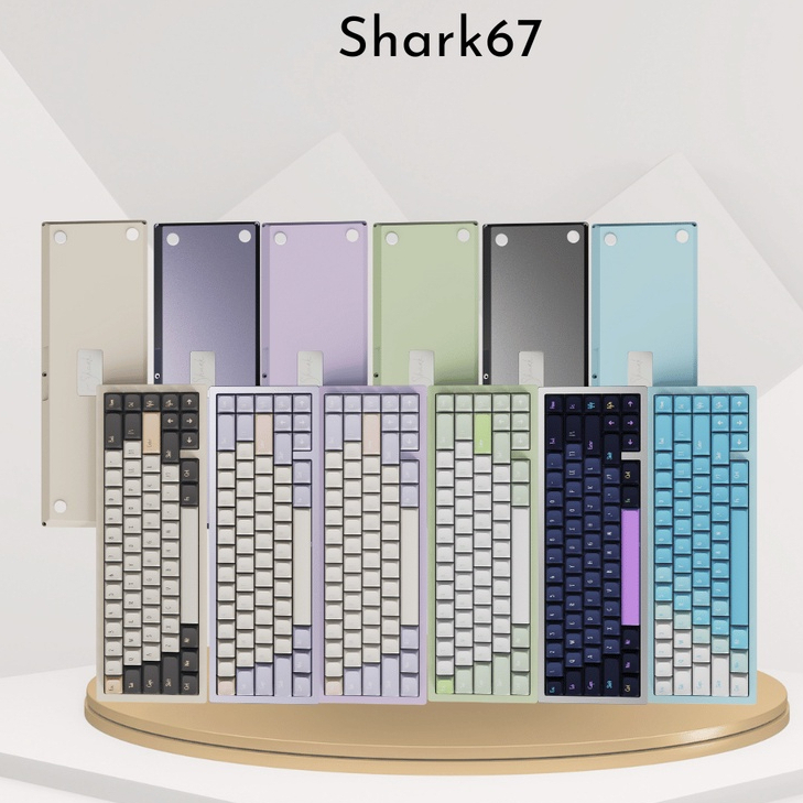 Kit bàn phím cơ Shark67 nhôm CNC kết nối không dây 3 chế độ