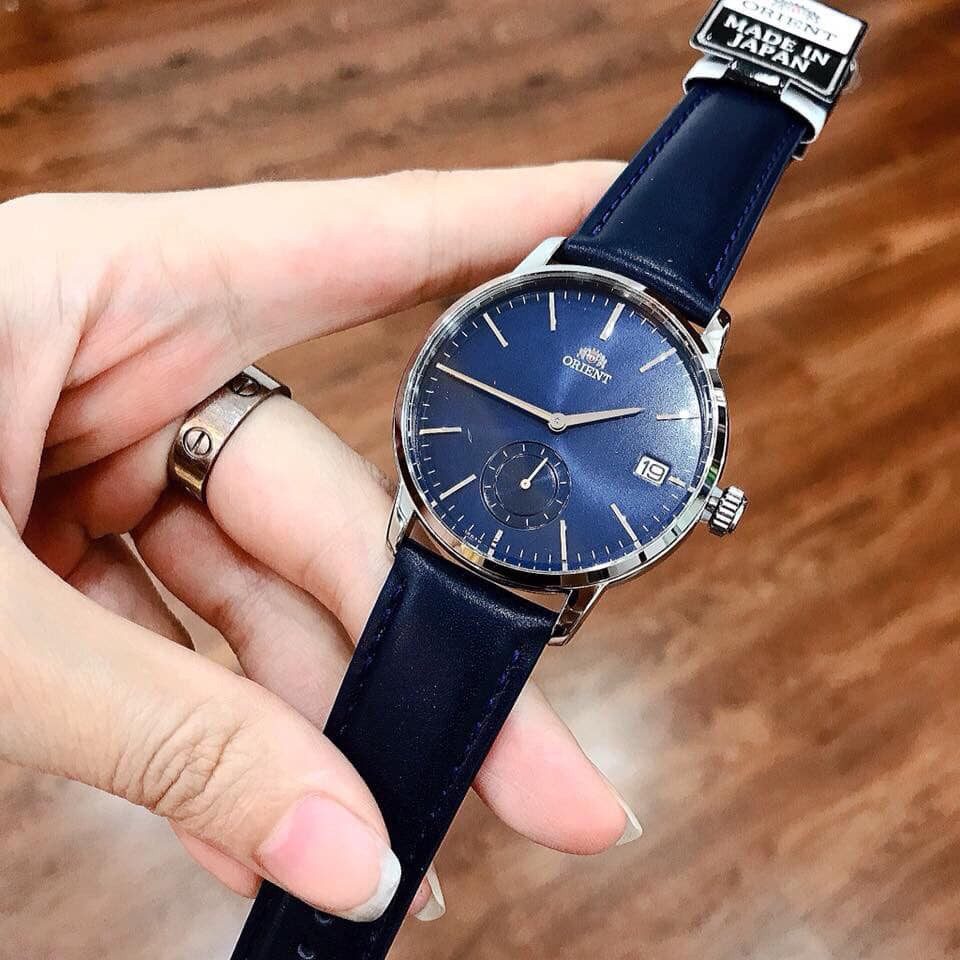 Đồng hồ Orient Nam mặt xanh size 39mm, dây da, kính cứng RA-SP0004L10B Bảo Hành 12 tháng