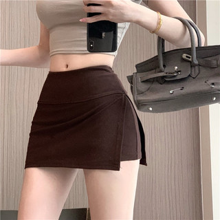 Chân váy xẻ hông dáng ngắn chữ a chất umi hàn co giãn mã_368