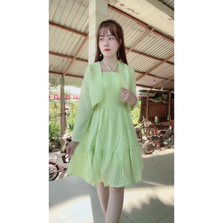 Đầm dự tiệc kèm khoác