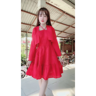 Đầm dự tiệc kèm khoác