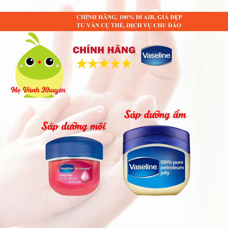 Sáp dưỡng ấm/dưỡng môi/sữa dưỡng thể  giúp dưỡng ẩm, trắng da, ngừa lão hóa Vaseline Healthy Bright, Mỹ